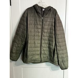 COLUMBIA 590 TD ONMI- Heat Turbodown Olive Green Coat Sz 3x Thrashed